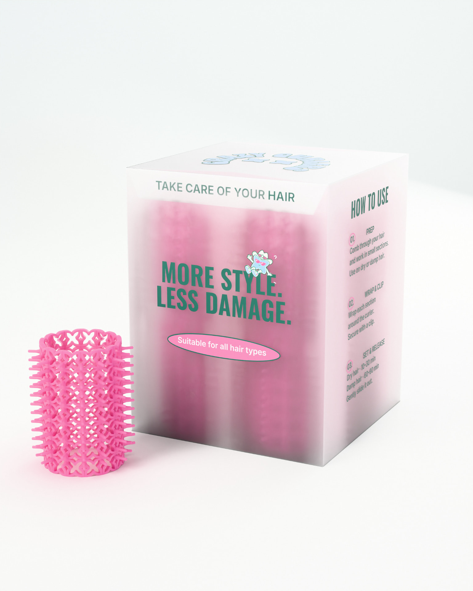 Crazy Curlers Strawberry Pink box
